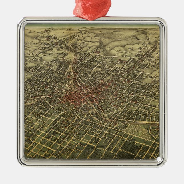 Vintage Map of Atlanta (1892) Metal Ornament (Front)