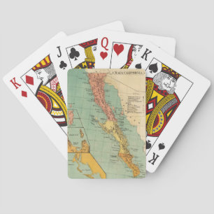 Vintage Map of Baja California (1899) Playing Cards
