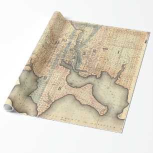 Vintage Map of Baltimore Maryland (1822) Wrapping Paper