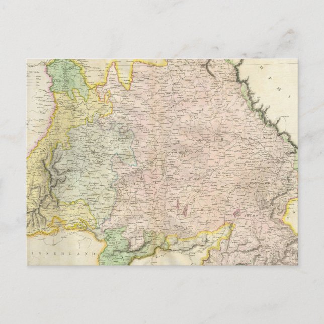 Vintage Map of Bavaria Germany (1814) Postcard (Front)
