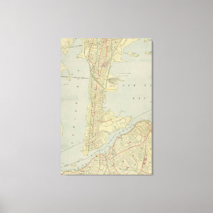 Vintage Map of Bayonne NJ (1912) Canvas Print