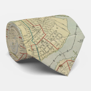 Vintage Map of Bayonne NJ (1912) Tie