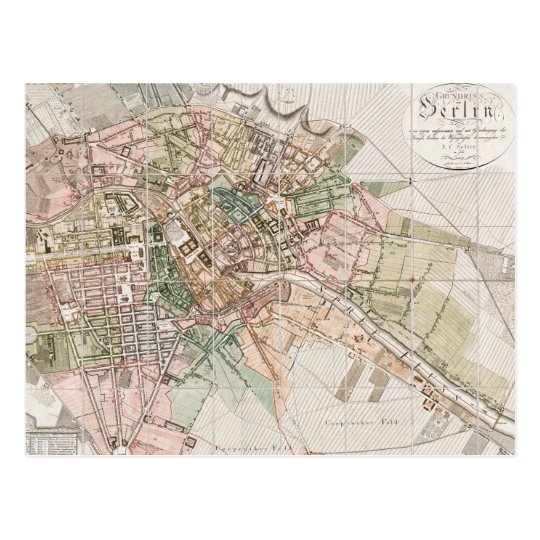 Vintage Map of Berlin (1811) Postcard