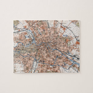 Vintage Map of Berlin Germany (1894) Jigsaw Puzzle