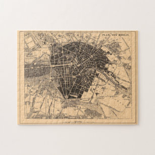 Vintage Map of Berlin Germany (1907) Jigsaw Puzzle