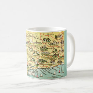 Vintage Map of Bognor England Mug