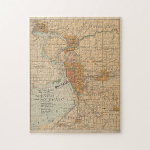 Vintage Map of Buffalo NY (1893) Jigsaw Puzzle