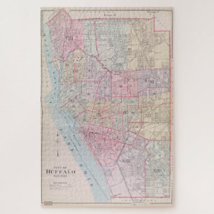 Vintage Map of Buffalo NY (1915) Jigsaw Puzzle