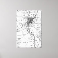 Vintage Map of Cairo Egypt (1911)