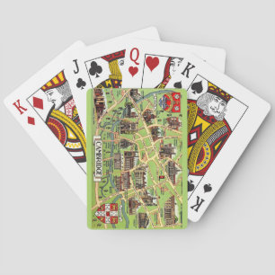 Vintage Map of Cambridge Playing Cards