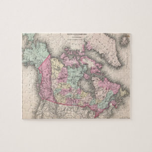 Vintage Map of Canada (1857) Jigsaw Puzzle