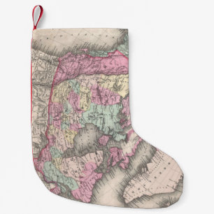 Vintage Map of Canada (1857) Small Christmas Stocking