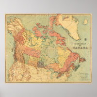 Vintage Map of Canada (1898)