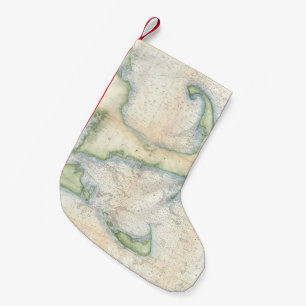 Vintage Map of Cape Cod (1857) Small Christmas Stocking