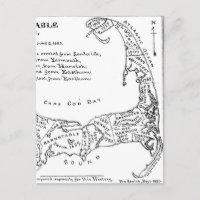 Vintage Map of Cape Cod (1890)
