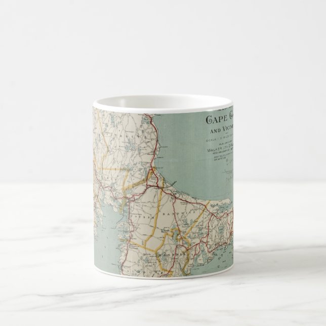 Vintage Map of Cape Cod (1917) Coffee Mug (Center)