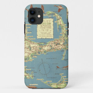 Vintage Map of Cape Cod (1940) iPhone 11 Case