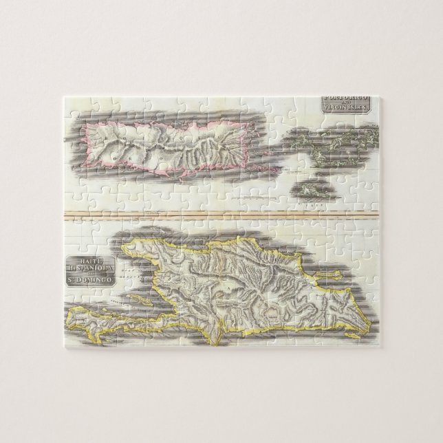 Vintage Map of Caribbean Islands (1815) Jigsaw Puzzle (Horizontal)