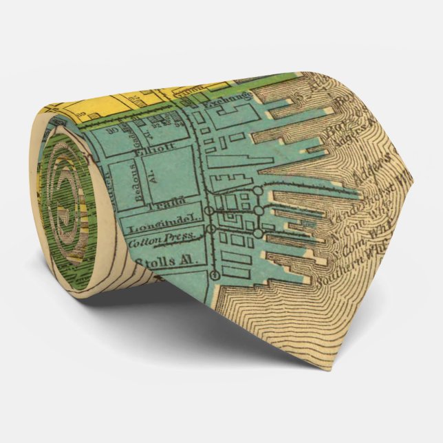 Vintage Map of Charleston SC (1883) Tie (Rolled)