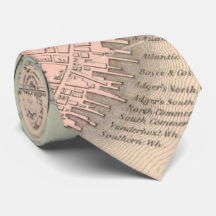 Vintage Map of Charleston South Carolina (1855) Tie