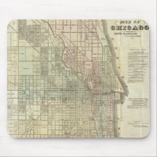 Vintage Map of Chicago (1857) Mouse Pad