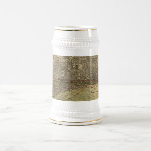 Vintage Map of Chicago (1892) Beer Stein