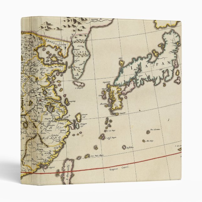 Vintage Map of China | 1662 Binder (Front/Spine)