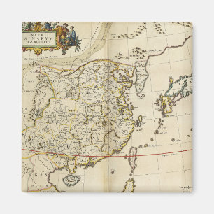 Vintage Map of China 1662 Magnet