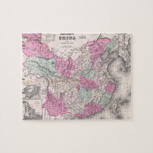 Vintage Map of China (1862) Jigsaw Puzzle