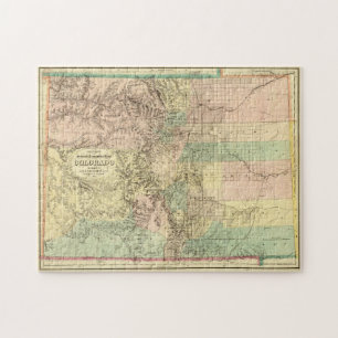 Vintage Map of Colorado (1872) Jigsaw Puzzle