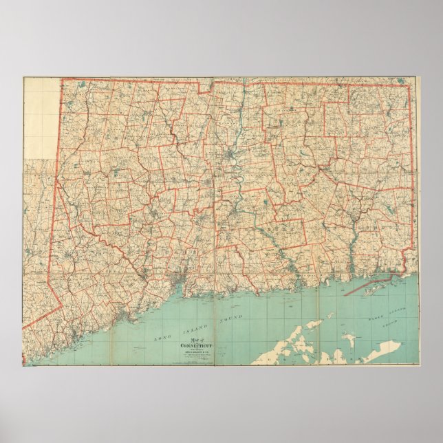 Vintage Map of Connecticut (1823) Poster (Front)