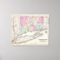 Vintage Map of Connecticut (1857)