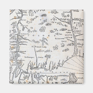 Vintage Map of Connecticut Magnet