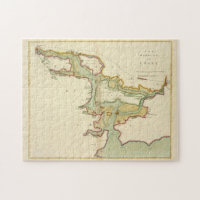 Vintage Map of Cork Harbour Ireland (1702)