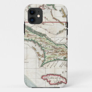 Vintage Map of Cuba and Jamaica (1763) iPhone 11 Case