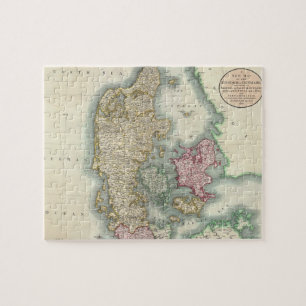 Vintage Map of Denmark (1801) Jigsaw Puzzle