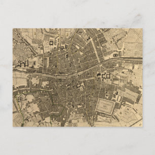 Vintage Map of Dublin Ireland (1797) Postcard
