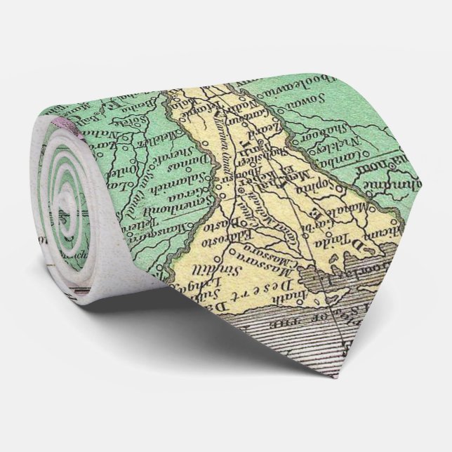 Vintage Map of Egypt (1827) Tie (Rolled)