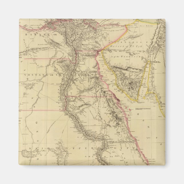 Vintage Map of Egypt (1832) Magnet (Front)