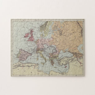 Vintage Map of Europe Jigsaw Puzzle
