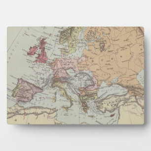 Vintage Map of Europe Plaque