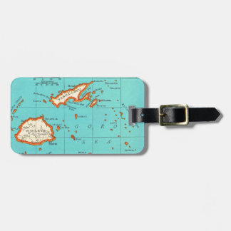 Vintage Map of FIJI Luggage Tag