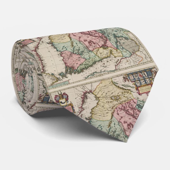 Vintage Map of Finland (1665) Tie (Rolled)