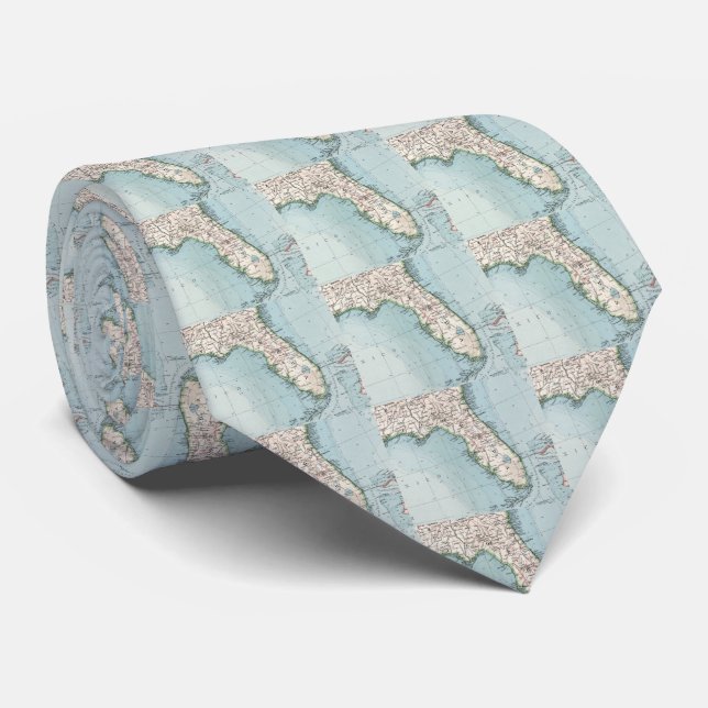 Vintage Map of Florida (1900) Tie (Rolled)