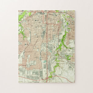 Vintage Map of Fort Worth Texas (1955) Jigsaw Puzzle