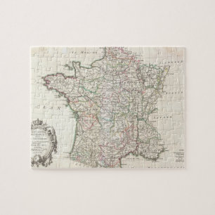 Vintage Map of France (1771) Jigsaw Puzzle