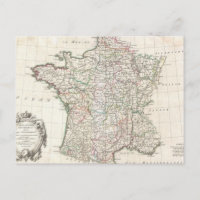 Vintage Map of France (1771)
