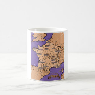 Vintage Map of France Coffee Mug