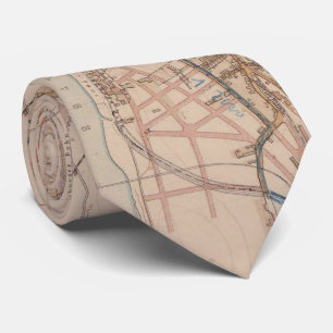 Vintage Map of Frankfurt Germany (1880) Tie
