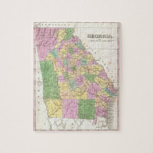 Vintage Map of Georgia (1827) Jigsaw Puzzle